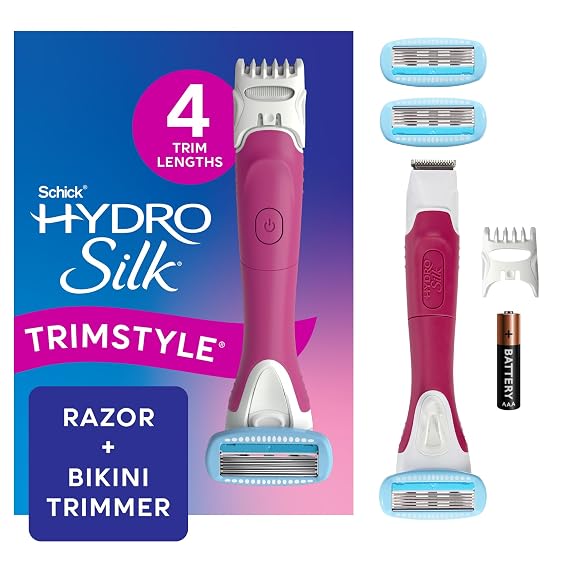 Schick Hydro Silk TrimStyle 2in1 Bikini Trimmer & Razor, Handle & 3 Refills