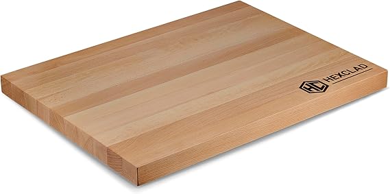 HexClad 24 x 18 Inch Extra Large Reversible Beechwood Cutting Board | Hardwood, Great for Chopping, Cutting, or Serving Charcuterie