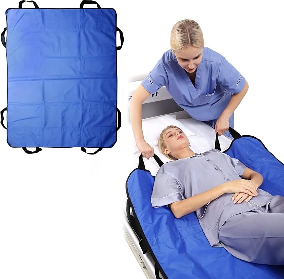 Positioning Bed Pad with Handles, Transfer Sheet Draw Sheets | 122*100cmBedridden Bed Position Pads Elderly Slide Sheets for Moving Patients on Bed Patient Transfer Board for Obese,Elderly