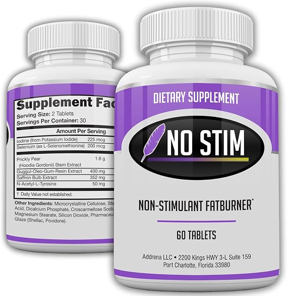 No-Stim Non Stimulant Appetite Suppressant & Caffeine Free Weight Loss Pill
