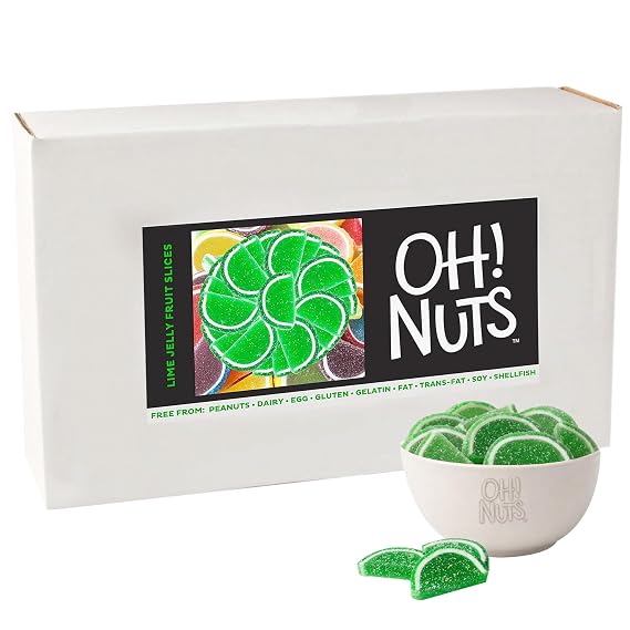 Oh! Nuts Jelly Fruit Slices Lime Candy 5lb - Fruit Candy, Jelly Fruits