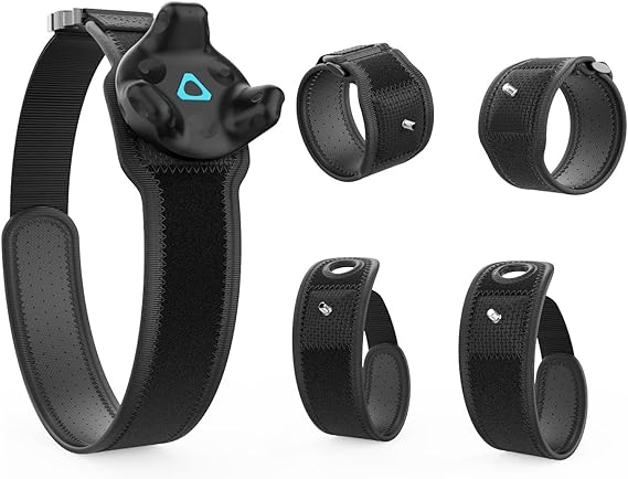 AMVR Tracker Belt+2 Wristband Straps+2 Palm Straps Full Body Tracking VR Bundle for HTC Vive Trackers 3.0/2.0 and PCVR SteamVR,Adjustable Hand/Foot Strap and Waist Belt Motion Capture(5-piece set)