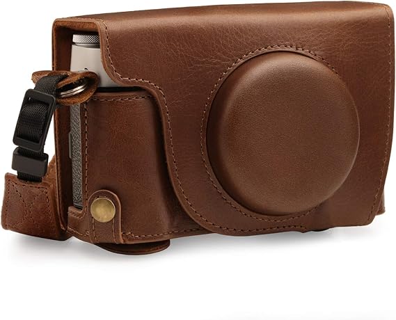 MegaGear MG1893 Ever Ready Genuine Leather Camera Case Compatible with Fujifilm X100V - Brown