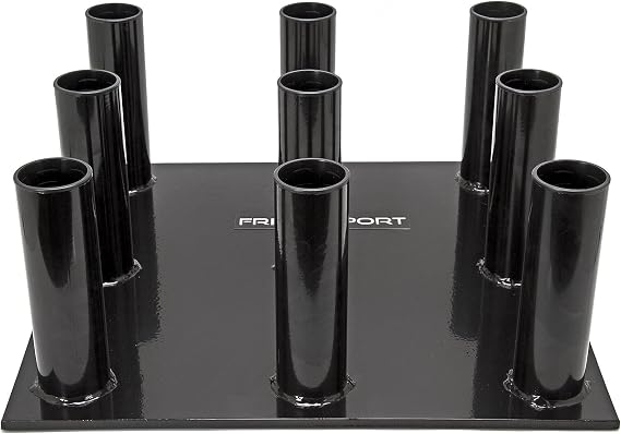 OneFitWonder Vertical 9-Barbell Holder/Holds 2" Diameter Barbells/Bar Storage