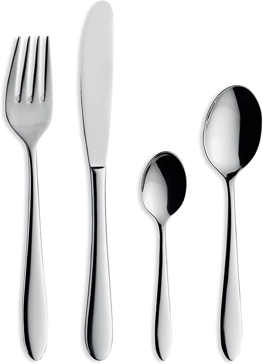 Amefa Monogram Sure 16 Piece Cutlery Set for 4 – Fine Quality Stainless Steel – Polished Finish – Dishwasher Safe –
