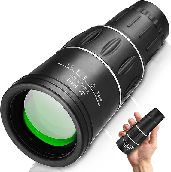 Monoküler Teleskop, Full HD Yüksek Çözünürlük, 2 Km Görüş Mesafesi, 52 mm Objektif Lens, Gece Görüş Destekli, 30x52 Çift Netlik Ayarlı El Dürbünü,1000M/40M Görüntü, Taşıma Çantalı Monoküler Dürbün