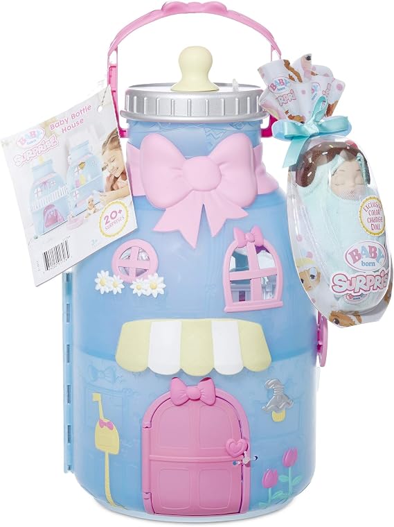 Baby Born Surprise Baby Bottle House with 20+ Surprises, Multicolor