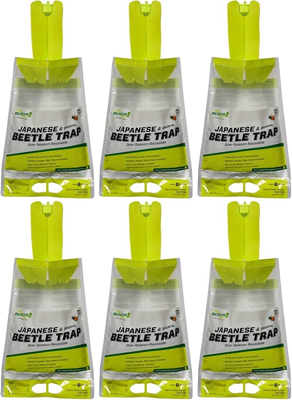 RESCUE! Japanese Beetle Trap Reusable Bag - 6 Traps