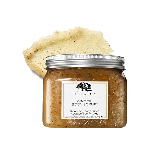 Origins Ginger Smoothing Body Scrub | Smooths & Softens | With Ginger & Dead Sea Salts, 21.2 Ounce