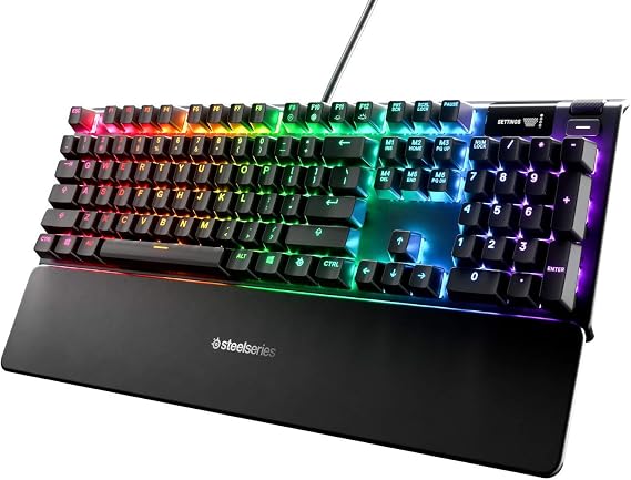 Steelseries Apex 5 Hybrid Mechanical Gaming Keyboard, Rgb Lighting for Each Key, Oled Screen, Turkish QWERTY