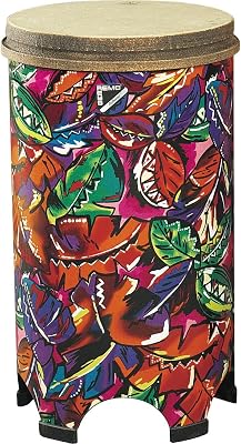 Remo TUBANO, Pre-Tuned, SKYNDEEP, FIBERSKYN Graphic MONDOTM Drumhead, 12 Diameter, 26 Height, Tropical Leaf
