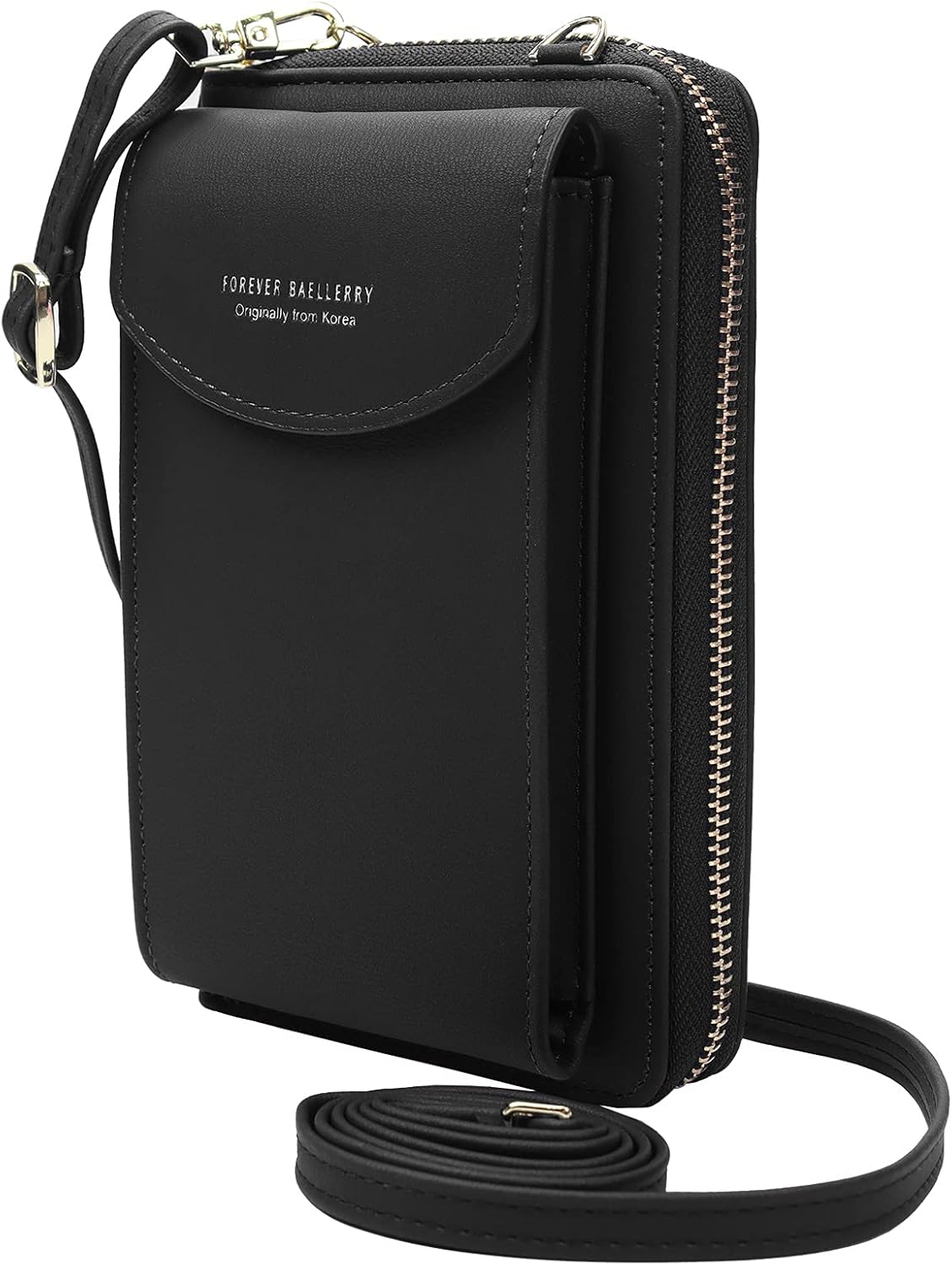 Women Crossbody Phone Bag, PU Leather Phone Purse, Small Phone Handbag for Women with Long Strap & Card Slots