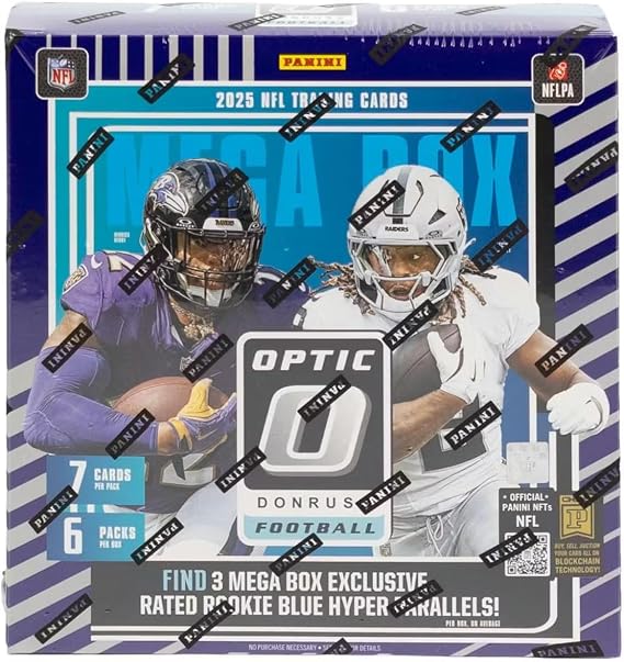 2025 Panini Donruss Optic Football Mega Trading Card Box (1 Autograph or Memorabilia Card Per Box)