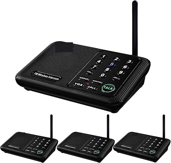Intercoms Wireless for Home 10 Channel Wireless Home Intercom System for House Business Offices 1 Mile Long Range Room to Room Communicate