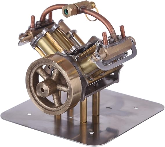 Mini V4-Steam Engine Miniature Steam Engine Model without Boiler