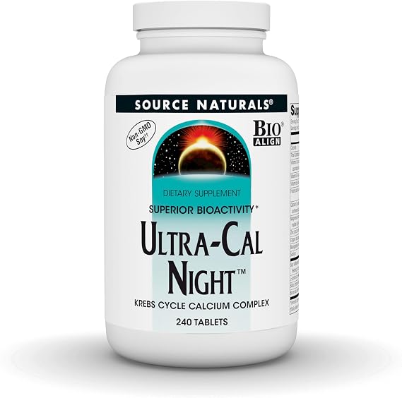 Source Naturals Ultra-Cal Night, 240 - Tablets | Krebs Cycle Calcium Complex | Superior Bioactivity*