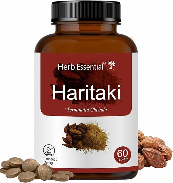 Herb Essential Organic Haritaki (Terminalia Chebula) 500mg (60 Tablets)