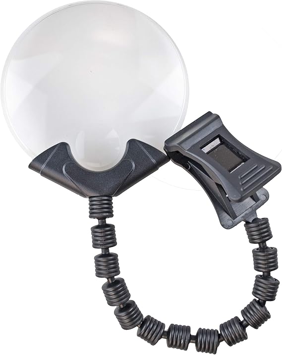 3.5" Rimless 2.5X Power Magnifier | Flexible Neck & Sturdy Clip | Enhanced, Hands-Free Visual Aid | Ideal for Detailed Reading & Craft Tasks | User-Friendly Design