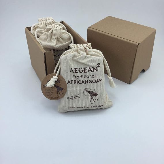 Traditional African Soap - Handmade 100% Pure Natural & Vegan (3 Bars)