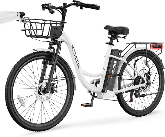NAIZEA Electric Bike for Adults,36V 350W Ebike with Removable Battery, 2426Electric Bicycles, 7-Speed, LCD Digital Display, Suspension Fork, Cruise Control