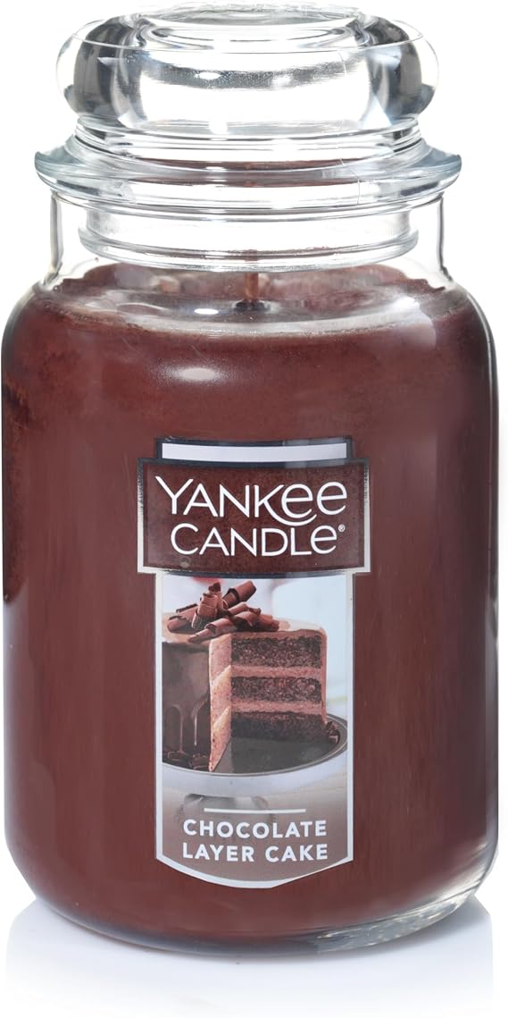 Yankee Candle Chocolate Layer Cake Scented Classic 22oz Large Jar Single Wick Candle Over 110 Hours of Burn Time