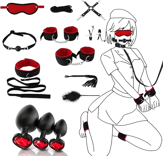 Adult Tools for Women Bedroom Sx Tie Downs Kit Collar and Leash Set Adult Play Sx Tie up Set Fuzzy Sx Bracelets for Women Toys Sunglasses HWF-42403