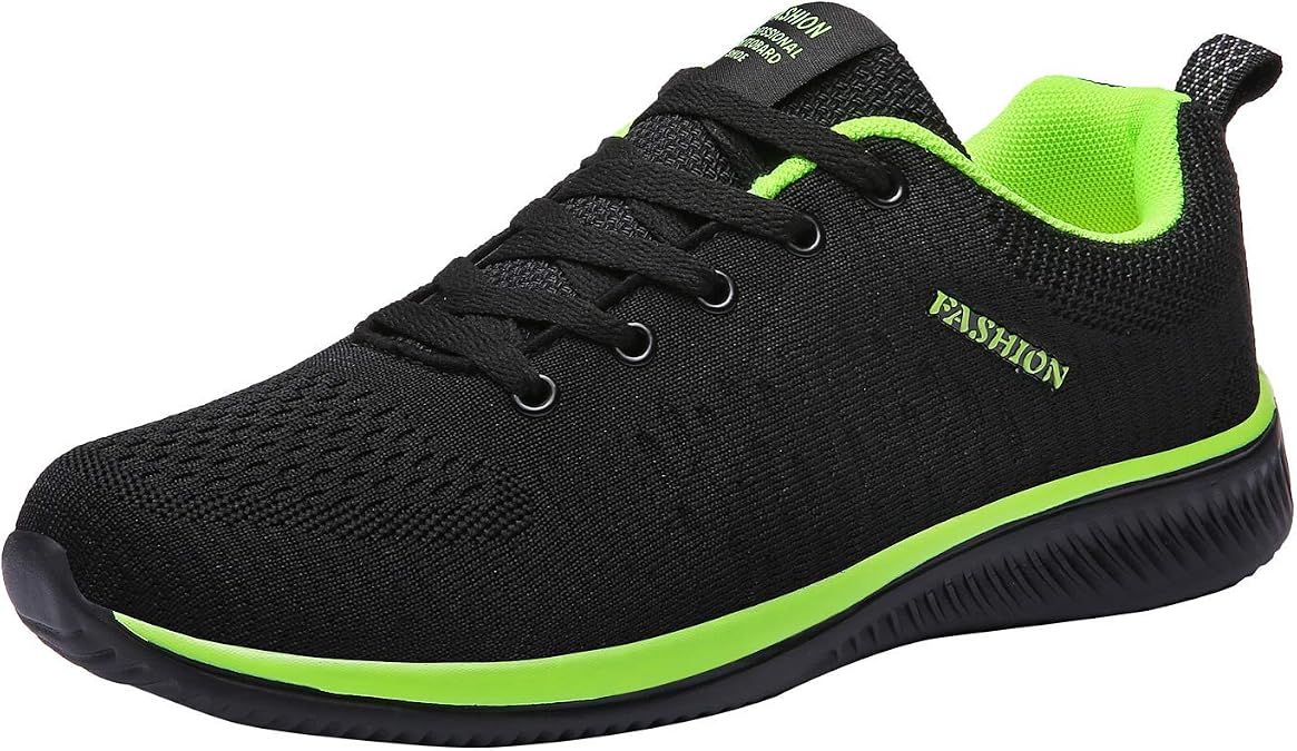 Men's and Women's Thick-soled Sneakers, Unisex Air Cushion Lightweight Breathable Non-slip Running Shoes, Walking Shoes, Jogging Shoes, Sports Shoes, Black, for School, Commuting, Everyday