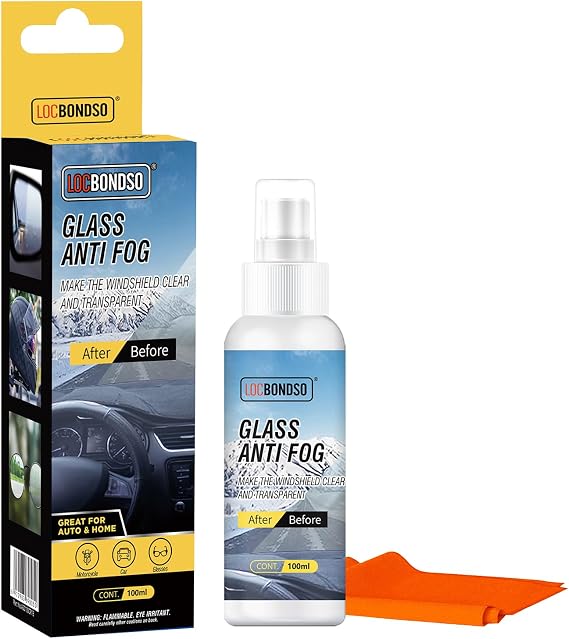 Anti Fog Spray for Glasses & Goggles, 100ml | Prevents fogging and improves visibility on eyeglasses, swim/ski goggles, car windshields, Safe for All Coated Lenses