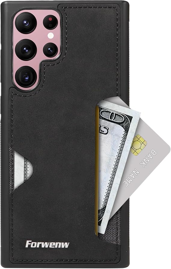 Mobile Phone Case for Samsung Galaxy S26 Ultra Case with Card Slots Leather Back Mobile Phone Case Galaxy S26 Ultra Case Ultra Thin Silicone Shockproof Protective Case for Samsung S26 Ultra 5G Case with Card Holder