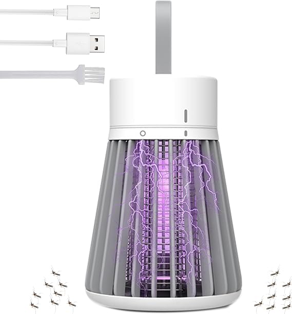 Bug Zapper Indoor Outdoor,Electric Fly Zapper Mosquito Repellent,Portable USB Recharge Fly Zapper Mosquito Killer,for Bedroom Camping Home Party