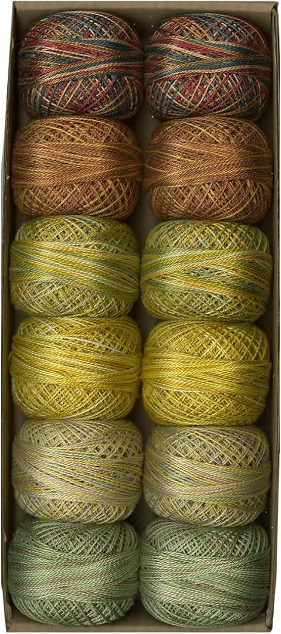 Valdani Pearl Cotton Sz 12 | Two at Harvest | 12 Balls | 109 Yds/Ball