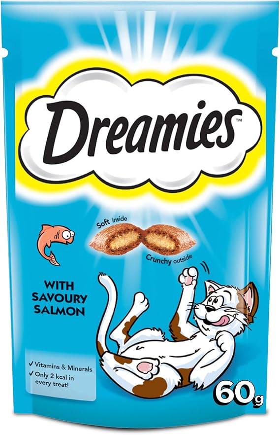 Dreamies Cat Prize Food, Salmon, 60 G