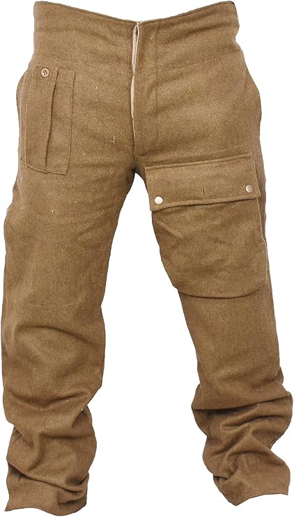 warreplica British Airborne Paratrooper/Parachutists BD Battledress Khaki Trousers Service Dress - Sizes 28 to 46 & Custom