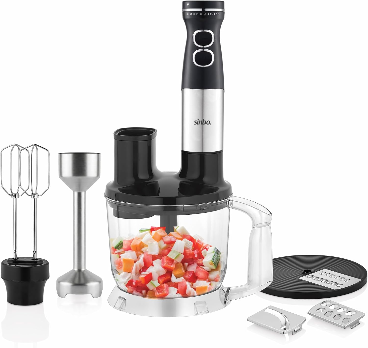 Sinbo SHB-7533 1500W El Blender Seti 2L Doğrayıcılı Çift Çırpıcılı