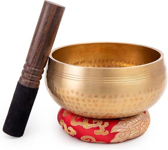 Tibetan Singing Bowl Set - Easy To Play for Beginners - Authentic Handcrafted Mindfulness Meditation Holistic Sound 7 Chakra Healing Gift by Himalayan Bazaar (5)