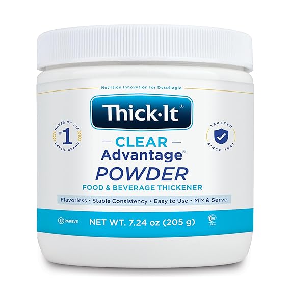 Thick-It Clear Advantage Food & Beverage Thickener Powder For Dysphagia | Flavorless | Stable Consistency | 7.24 Oz Jar