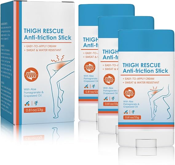 Leogony 3PCS Anti Chafing Cream, Waterproof Anti Chafe Stick, for Heel,Lower Arm,Legs,Skin Protection, Thigh Rescue