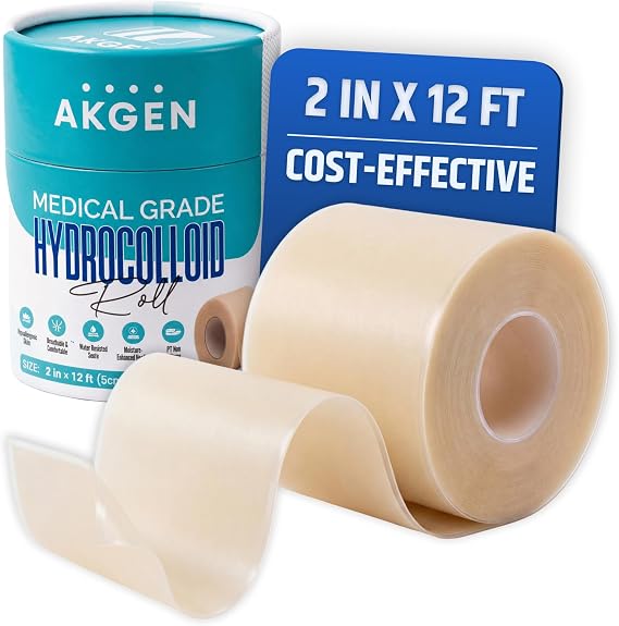 Hydrocolloid Roll for Wound Care, Acne Patch Bandages, 2in x 12ft