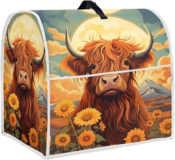 Upetstory Kitchen Aid 4.6-8 Litre Mixer Covers, Highland Cow 2, L(6-8 qt)