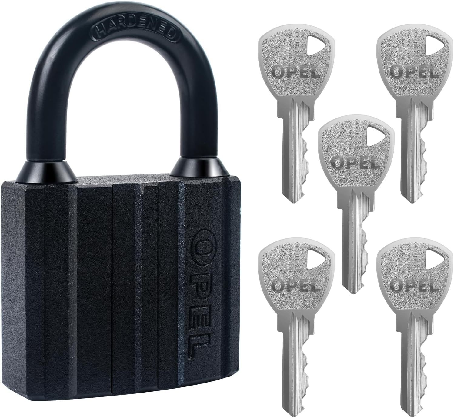 Keyed Padlock 50mm Durable Keyhole Security Key Lock Black Width 50×Depth 20×Height 80mm Includes 5 Keys