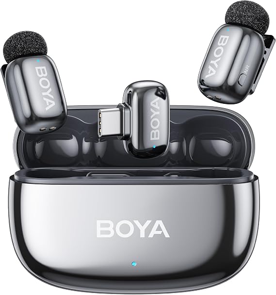 BOYA mini 2 Wireless Lavalier Microphone for iPhone 15/16/17 & Android