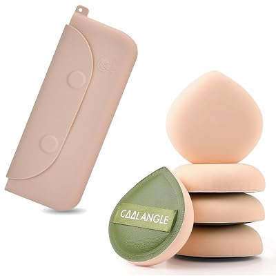 Makeup Sponge and Silicone Makeup Brush Holder