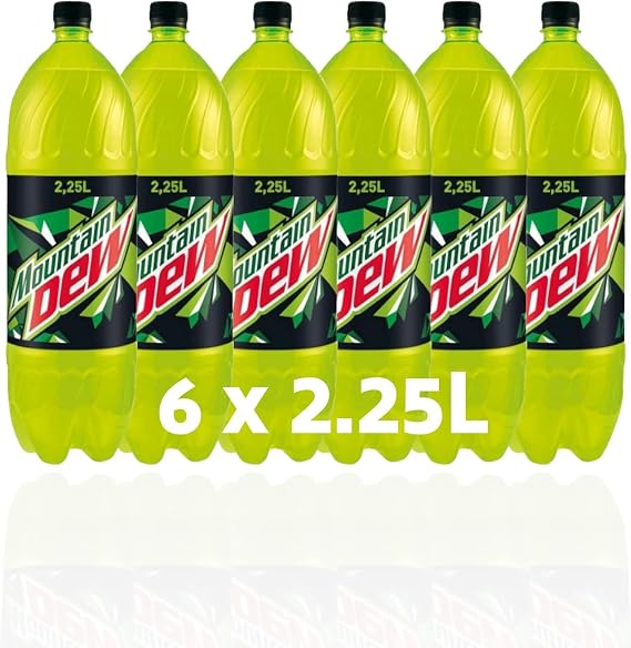 Mount Dew 6 X 2.25L Bottles, Sweet Citrus Taste For Parties, Birthdays & Celebrations