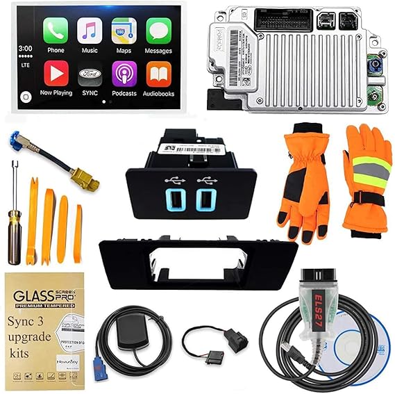 2021 SYNC 3 Upgrade Kit, Fits for 2013 Ford F-150, SYNC 2 to SYNC 3.4 MyFord Touch MFT Support Carplay,Including 8 Inch Screen, APIM Module, na3.4119, For Ford