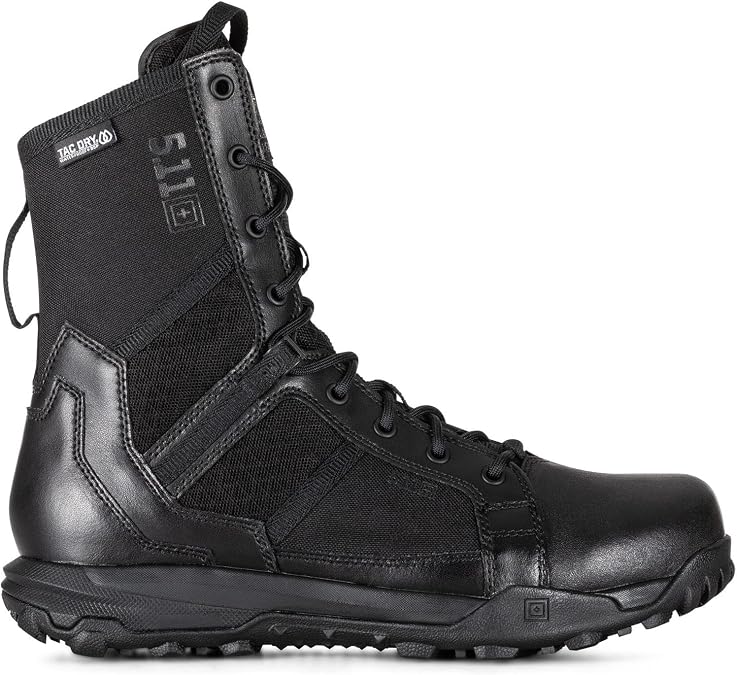 5.11 Tactical Mens A/T 8-Inch Professional Waterproof Work Boots, Side Zip