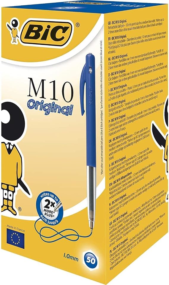 BIC tükenmez kalem M10 CLIC, 0,4 mm, Kutu her biri 50 adet