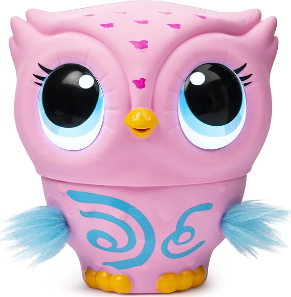 Owleez 6053359 Flying Baby Owl Interactive Toy with Lights and Sounds (Pink), for Kids Aged 6 and Up, Pink