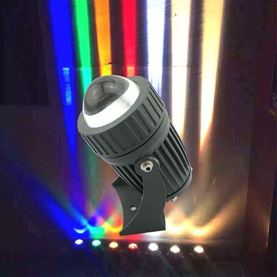 LED Beam Spotlight, AC85~265V Beam Spotlight, IP66 Waterproof LED Beams Spotlights, Long Projection Building Exterior Wall Lighting Floodlight, Landscape Lighting Lamp(RGB)