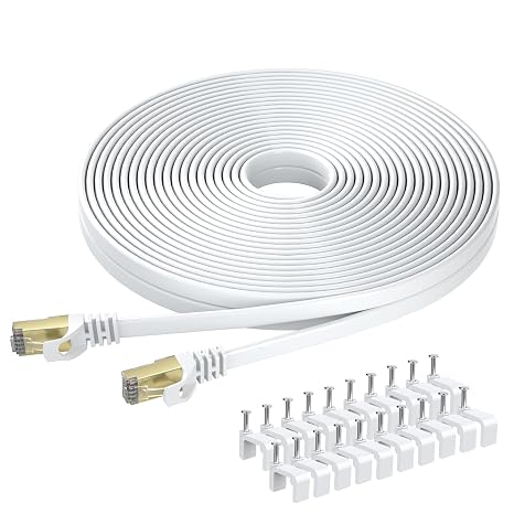 Cat7 Ethernet cable High-speed Gigabit RJ45 patch cable Internet flat band compatible with router modem PC laptop