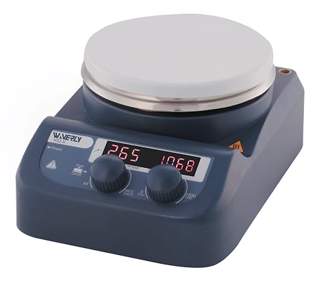 Waverly HS2-S Circular (5in) LED Digital Hotplate-Stirrer, Ceramic Plate, max Temp 280C, 110V